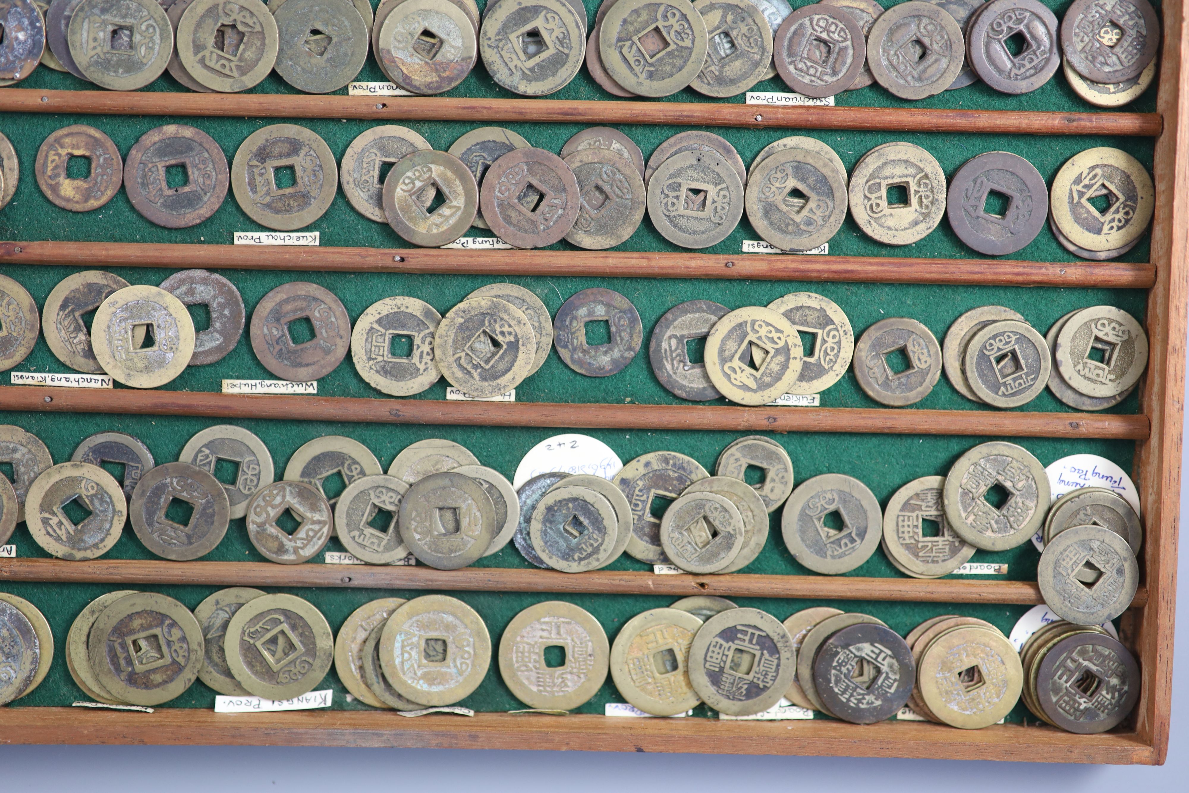 China, a large quantity bronze round coins, Qing dynasty and Taiping Rebellion,